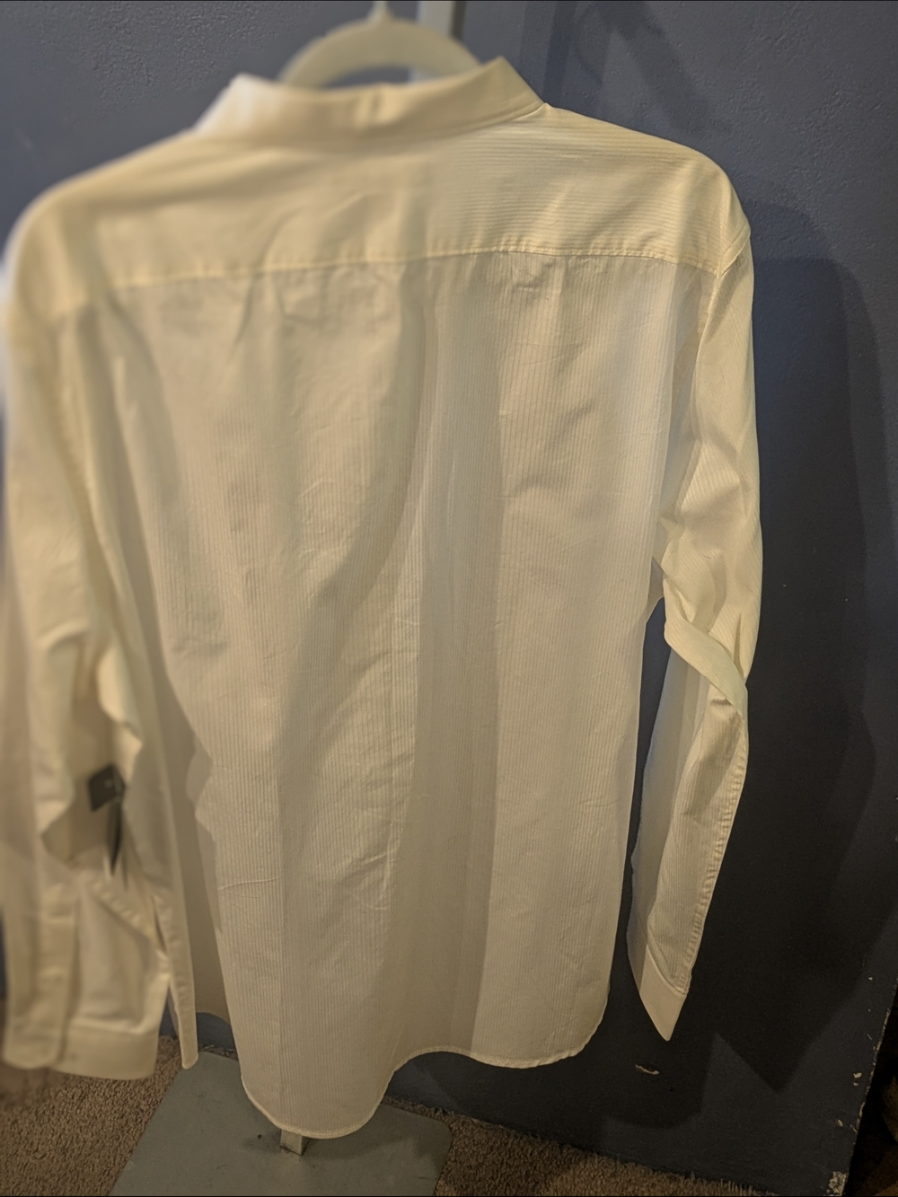 Structure Men's Slim Fit XL White Button-Up Dress Shirt New Extra Collar Stays - Picture 2 of 7